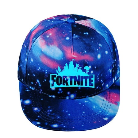 Solid Low Profile Cap (Mens FORTNITE Luminous Games Theme Plain Cotton Adjustable Washed Twill Mesh Plain Low Profile Baseball Cap)