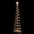 thumbnail image 4 of Northlight Pre-lit Spiral Outdoor Christmas Trees - 3' 4' and 6' - Clear Lights - Set of 3, 4 of 9