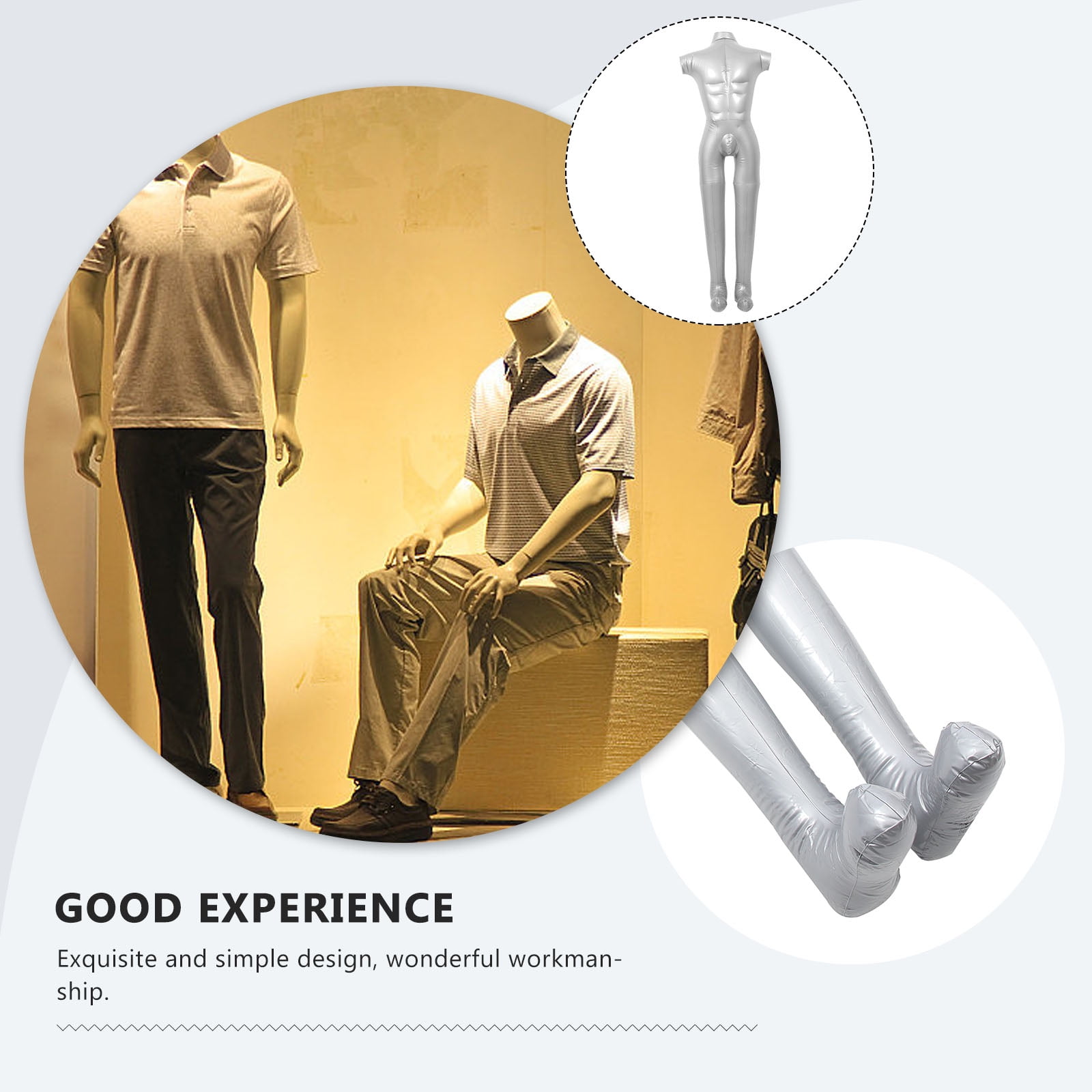 Full Body Male Mannequin Skin Tone - King Store Fixtures - View #8