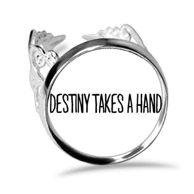 Destino toma una mano Anillo de compromiso de boda de amor ajustable Unbranded M