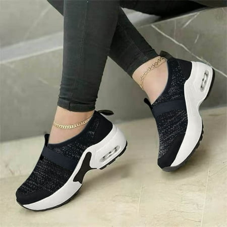 

Mishuowoti sneakers for women 2023 Sneakers Strap Knitted Casual Elastic Women s Decoration Flying Fashion Women s Sneakers