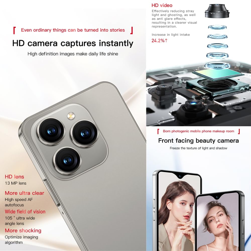 Mini Smartphone 4G Unlocked SOYES XS18 Pro Max 4.3‘’ HD Small Mobile Phones for Students 2750mAh 13MP Android 10.0 Facial Recognition OTG Bluetooth Tiny Cellphone
