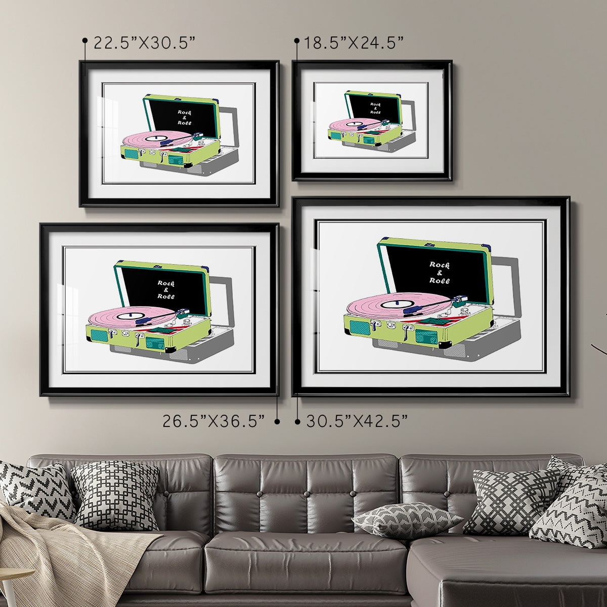 Record Shop II Premium Framed Print - Ready to Hang