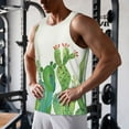 thumbnail image 5 of Pofeuu Cartoon Cactus Print Men's Workout Tank Tops Sleeveless Muscle Gym Shirt Quick Dry-3X-Large, 5 of 7