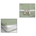 thumbnail image 6 of 4 Piece Zipper Sheet Set Includes (1 Zipper Fitted Sheet, 1 Flat Sheet And 2 Zipper PillowCase) with 8 Inch Deep Pocket 800 TC 100% Egyptian Cotton Solid Light Sage Color Cal King Size, 6 of 7