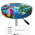 thumbnail image 2 of Uemuo Little Sea Turtles Pattern Round Bar Stool Seat Covers Washable Stool Cushion Slipcover Elastic Bar Chair Covers-13 inch, 2 of 7