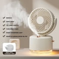 thumbnail image 4 of Ventilador de escritorio USB 2024 con nebulizador de agua y luz LED | Miniventilador portátil de 3 velocidades para casa y oficina | Depósito de 300 ml, batería de 1800 mAh, funcionamiento, 4 of 4