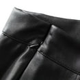 thumbnail image 4 of Fgnfyis Leather Skirt Women's High Waist Wide Swing Umbrella Skirt Pleated A-line Skirt PU Leather Black M, 4 of 6
