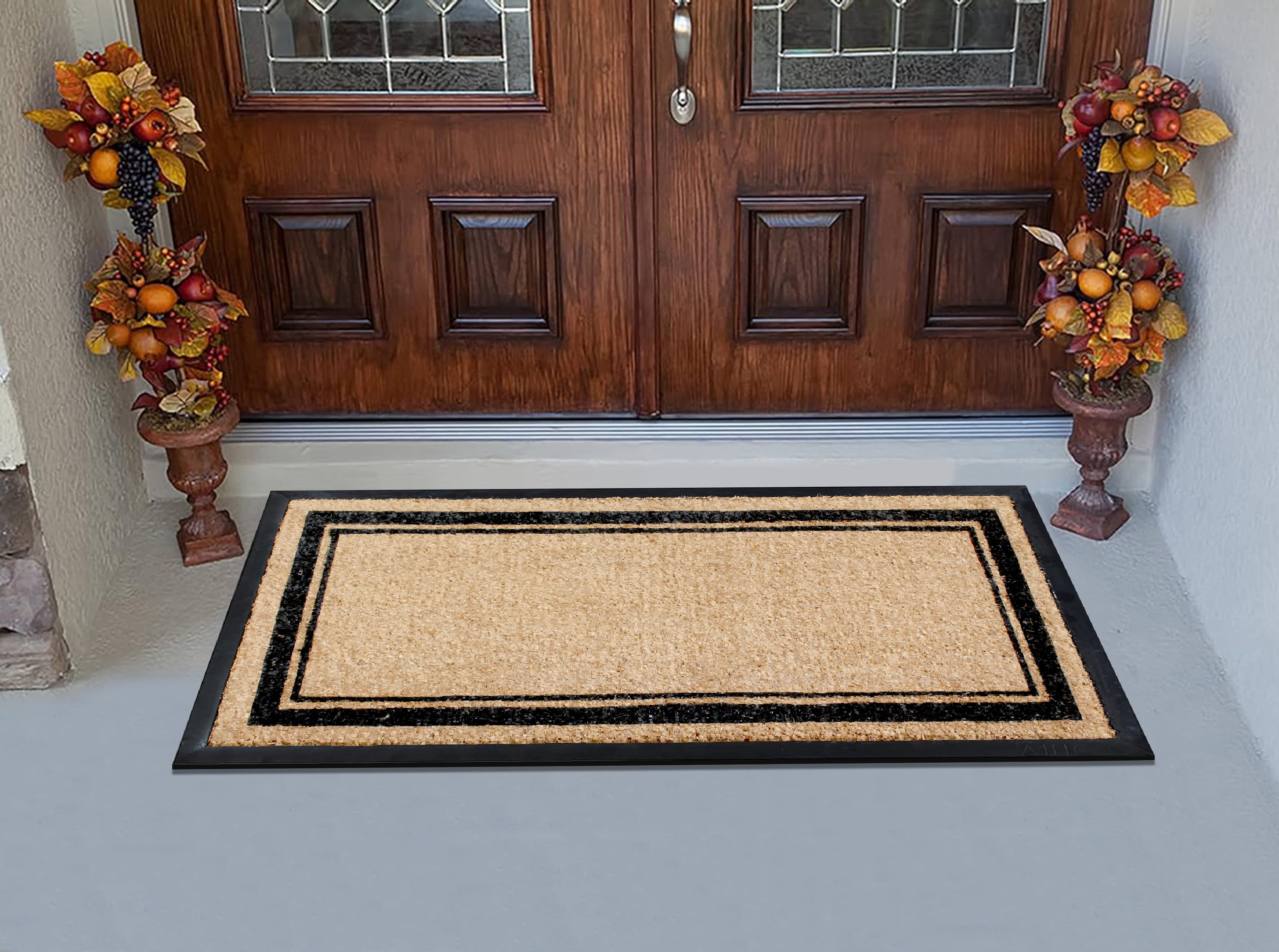 A1HC 30"x60" Natural Coir & Rubber Markham Picture Frame Door Mat, Heavy-Duty, Anti-Shed, Fade-Resistant, Durable Outdoor Welcome Mat
