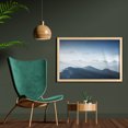 thumbnail image 2 of Mountain Wall Art with Frame, Foggy Scenic Morning in Rock Mountain Region in Northern Hiking Climbing Ice Photo, Printed Fabric Poster for Bathroom Living Room, 35" x 23", Pale Blue, by Ambesonne, 2 of 2