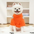 thumbnail image 5 of Pet Dog Turtleneck Knitting Sweater Coat Winter Warmer Thickening Pullover Knitwear Crochet Coat Clothes for Small Medium Large Dog Puppy Cat - Orange, 3XL, 5 of 8