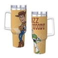 thumbnail image 4 of Woody Buzz Story Bouteille d'Eau 40oz Ice Bully avec Poignée Paille de Bouteille Sport Isolée en Acier Inoxydable Réutilisable Étanche Gobelet de Voiture, 4 of 9