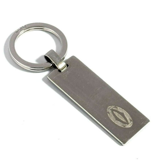 Pre-Owned Cartier Men's Key Holder 2C Ring Silver Color (Good)