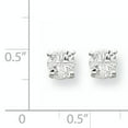 thumbnail image 3 of Primal Silver Sterling Silver 6mm Round Basket Set Cubic Zirconia Stud Earrings, 3 of 5
