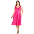 thumbnail image 7 of Plus Size Sleeveless Fit N Flare Pocket Dress, 7 of 7