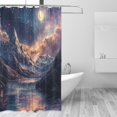 thumbnail image 2 of Yayeee Shower Curtain with Hooks 72"x72" Waterproof Fabric Bathroom Hanging Decor, Ethereal Mountain, 2 of 5