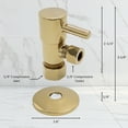 thumbnail image 3 of Westbrass D105QR-01 Round Lever 1/4-Turn Angle Stop 1/2" Copper x 3/8" Compression, Polished Brass, 3 of 5