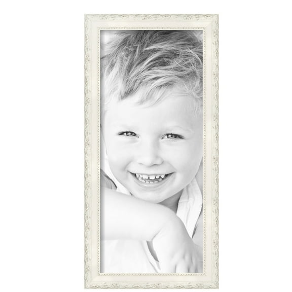 ArtToFrames 10" x 23" Classic White Picture Frame, 10x23 inch White Wood Poster Frame (WOM-5004), Pack
