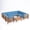 Teak/Blue, variant on GDF Studio Cascada Outdoor Acacia Wood 8 Seater Sectional Sofa Chat Set with Cushions, Teak and Blue
