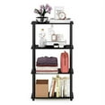 thumbnail image 4 of Furinno Turn-N-Tube 4-Tier Multipurpose Shelf Display Rack, Single, Americano/Black, 4 of 5