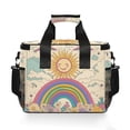 thumbnail image 7 of FORMRS Insulated Cooler Bag 24 Cans Capacity Soft Leakproof Lunch Box with Side Pockets, Beige Rainbow, 7 of 7