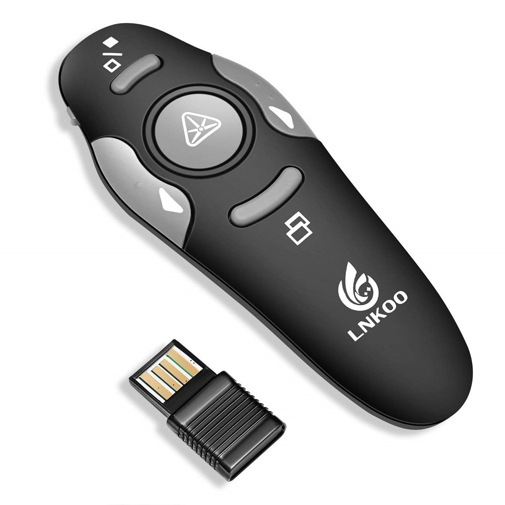 Pointer Presentation PowerPoint Clicker with USB Control Remote for PPT/Keynote/OpenOffice/Windows/Mac OS/Android/Linux Presentation Clicker Wireless Presenter Remote Rechargeable
