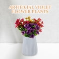 thumbnail image 3 of 12 piezas de flores artificiales decorativas, ramos de flores violetas falsas, tallos de flores realistas de imitación., 3 of 6