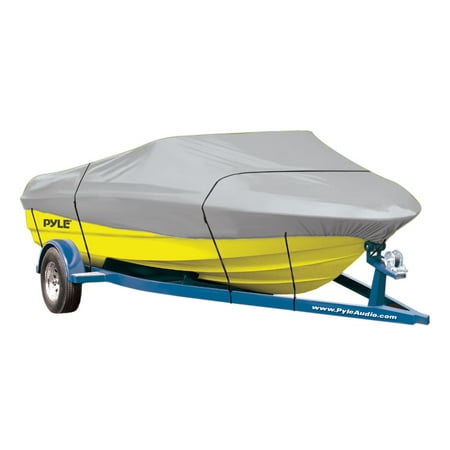 I/o Boat Cover - PYLE PCVHB223 - Armor Shield Trailer Guard Boat Cover 17'-19'L Beam Width to 102'' V-Hull Runabouts Outboards & I/O