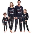 thumbnail image 2 of VENTELAN Conjunto de pijamas navideños a juego para la familia, ropa de dormir navideña de Papá Noel, conjunto de pijama navideño para parejas y niños, 2 of 3