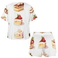 thumbnail image 3 of Cartoon Cake Pajamas Set Womens Loungewear Sleepwear 2 Piece PJ Sets, 3 of 7