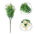 thumbnail image 3 of 15 Heads Artificial Flowers Plastic Fake Plants Wedding Garden In/Outdoor Decor, 3 of 10