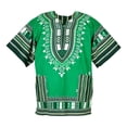 thumbnail image 7 of African Print Short Sleeve Crew Neck T Shirt Distinctive Geometric Patterns Casual Graphic Tee Green M, 7 of 7