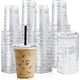 thumbnail image 1 of [100 Sets] 12oz Clear Plastic Cups With Flat Lids, Disposable Drinking Cups, 12 Oz Plastic Cups For Ice Coffee, Smoothie, Slurpee, Or Any Cold Drinks, 1 of 4