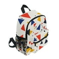 thumbnail image 2 of FORMRS School Backpack with Front Zippered Pocket 12" Student Travel Daypack, White Geometric, 2 of 6