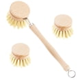 thumbnail image 2 of Cheers.US Natural Dish Brush with 2 Replacement Heads, Kitchen Eco Bamboo Scrubber Brushes, Extra Plant Sponge, Plastic Free Washing Up, Zero Waste Cleaning, 2 of 7
