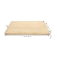 thumbnail image 2 of PAMINGONO Large Wooden Cutting Board Chopping Board Bamboo with Metal Handle 1 Piece, 2 of 8