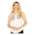 thumbnail image 2 of Sanctuary Clothing Womens Artist Henley Racerback Tank Top, White, X-Large, 2 of 2