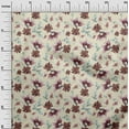 thumbnail image 2 of oneOone Cotton Silk Cream Fabric Flower & Leaves Watercolor Sewing Fabric By The Yard Printed Diy Clothing Sewing Supplies 42 Inch Wide, 2 of 4