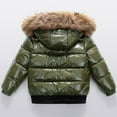 thumbnail image 3 of XQYLOS Boys Girls Shiny Puffer Jacket Down Hooded Winter Coat Padded Warm Parka with Fa𝗎x F𝗎r Hood Windproof Snow Outerwear, 3 of 3