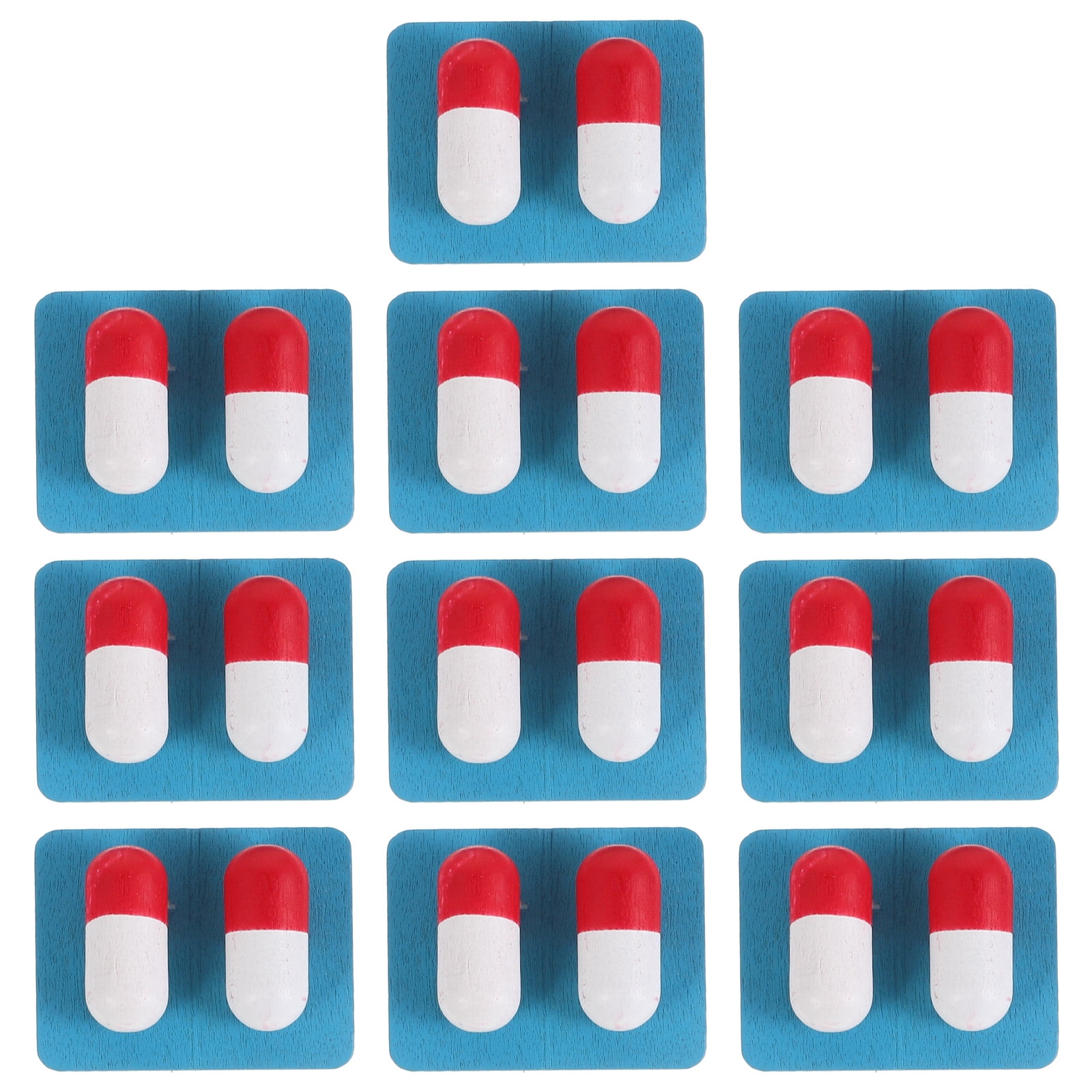 10 Capsules De Médicament Jouet En Bois BESTonZON – 3,5 Cm, Pour Jeu De Docteur, Accessoire Réaliste Et Sûr