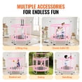thumbnail image 4 of VEVOR Trampoline pour Enfants de 55 Pouces, Trampoline Intérieur Extérieur de 4,6 Pi, Mini Trampoline Récréatif pour Tout-Petits avec Filet de Sécurité et Panier de Basketball, Rose, 4 of 9