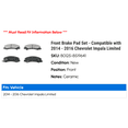 thumbnail image 2 of Front Brake Pad Set - Compatible with 2014 - 2016 Chevy Impala Limited 2015, 2 of 2