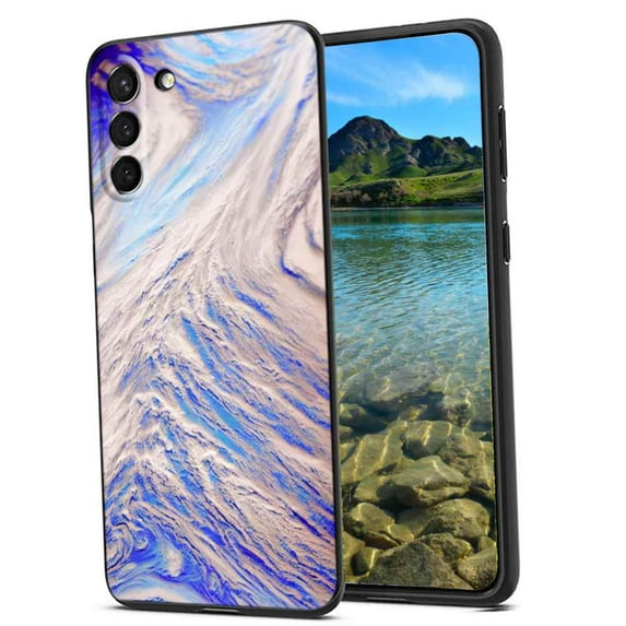 Blue-Marble-20 Phone Case, Degined for Samsung Galaxy S21 FE Case Men Women, Flexible Silicone Shockproof Case for Samsung Galaxy S21 FE