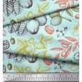 thumbnail image 3 of Soimoi polyester Crepe Fabric Leaves & Palm Fruits Printed Fabric 1 Yard 42 Inch Wide, 3 of 3
