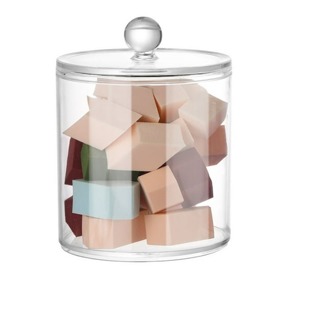 Dispensador De Bolas De Algodón, Organizador De Baño, Bote Acrílico Transparente, Soporte Para Hisopos, Almacenamiento De Discos Desmaquillantes, Contenedor De Encimera, Frasco Para Hilo Dental