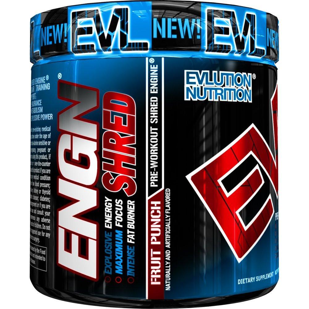 Evlution Nutrition Engn Shred Pre Workout Powder Evl Intense Energy With Thermogenic Fat Burning Formula 30 Servings Fruit Punch Walmart Com