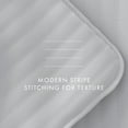 thumbnail image 3 of Noble Linens 3 Piece Light Gray Stripe Stitch Quilt Set, King / CalKing, 3 of 6