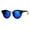 black blue, variant on Womens Round Mirror Lens Cat Eye Horn Rim Horned Sunglasses Black Blue
