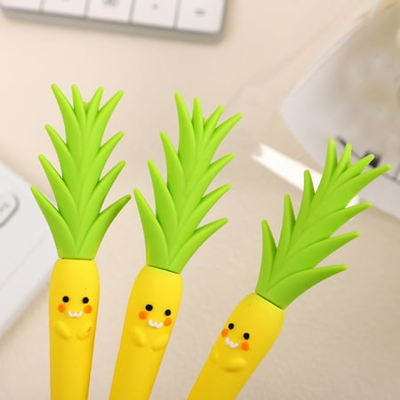 

Children With Gifts Soft Gel Signs Carrot Pineapple Fruits And Vegetable Pen Pineapple Cute Carrot Students Neutral Pen Creative Gift Hydrophilic Pen 1ml Home Essentials