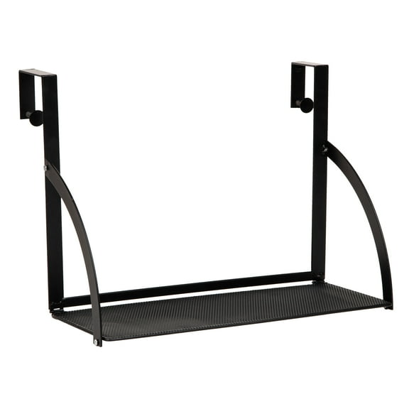 Mind Reader Hanging Cubicle Shelf Organizer, Cubicle Shelf for Office Supplies, Plants, and Decor, Easy to Install, Metal, Black